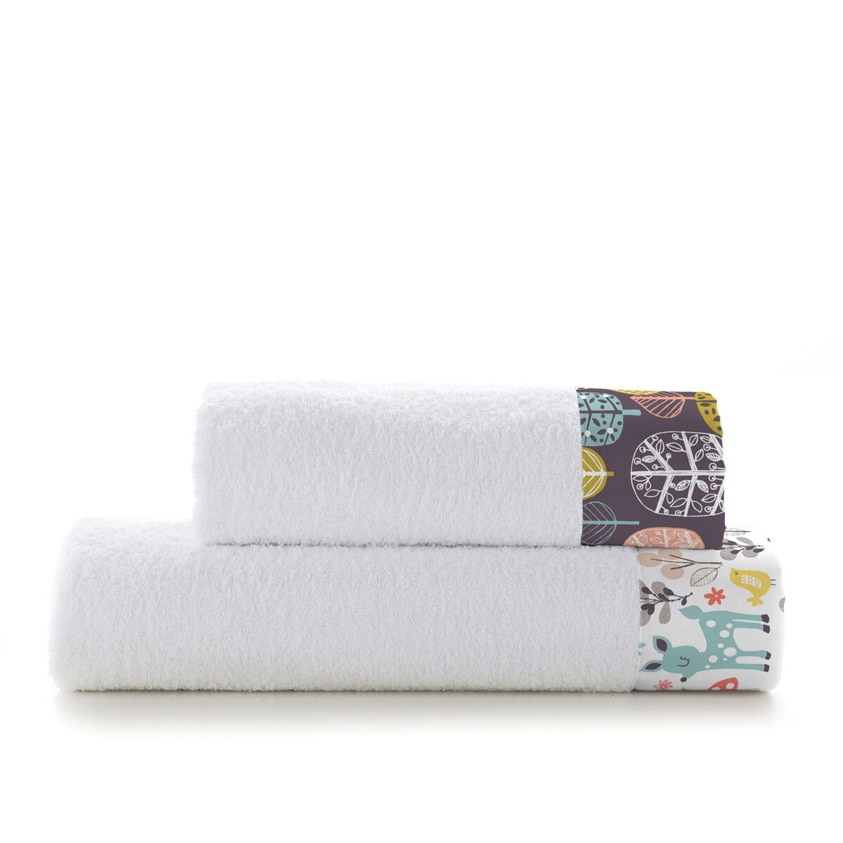 Handduksset HappyFriday Moshi Moshi Woodland Multicolour 2 Delar - 2