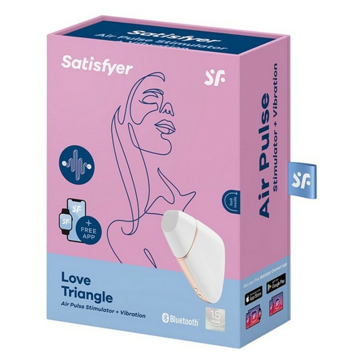 Sugstimulator för klitoris Satisfyer Love triangle Vit - 4