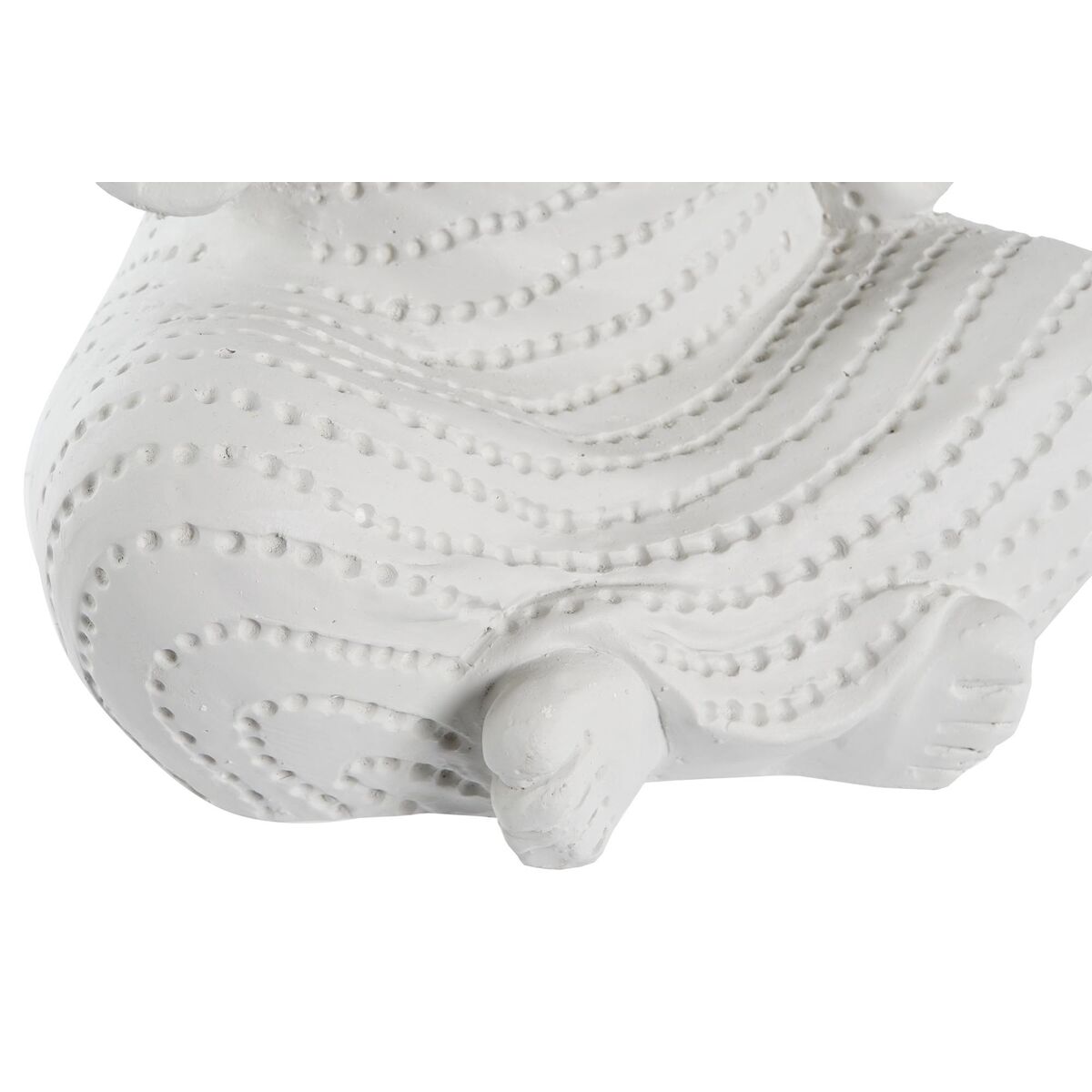 Prydnadsfigur DKD Home Decor 25,5 x 19 x 39 cm Vit Munk Orientalisk (2 antal) - 2