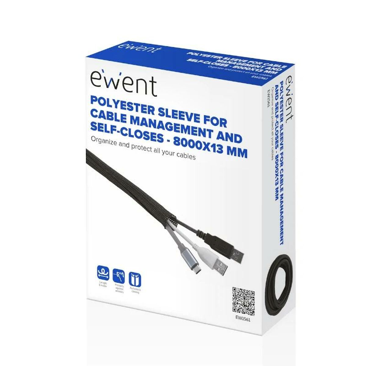 Koppling Ewent EW1561 8 m Svart - 2