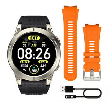 Smartklocka Manta SWA001SL Svart Orange Silvrig 1,43"