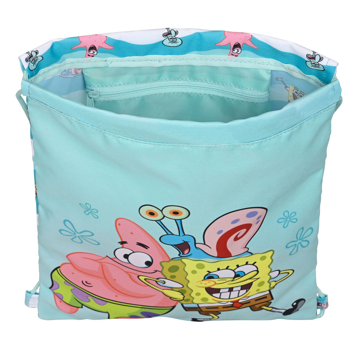 Skopåse med remmar Spongebob Stay positive Blå Vit 26 x 34 x 1 cm - 6