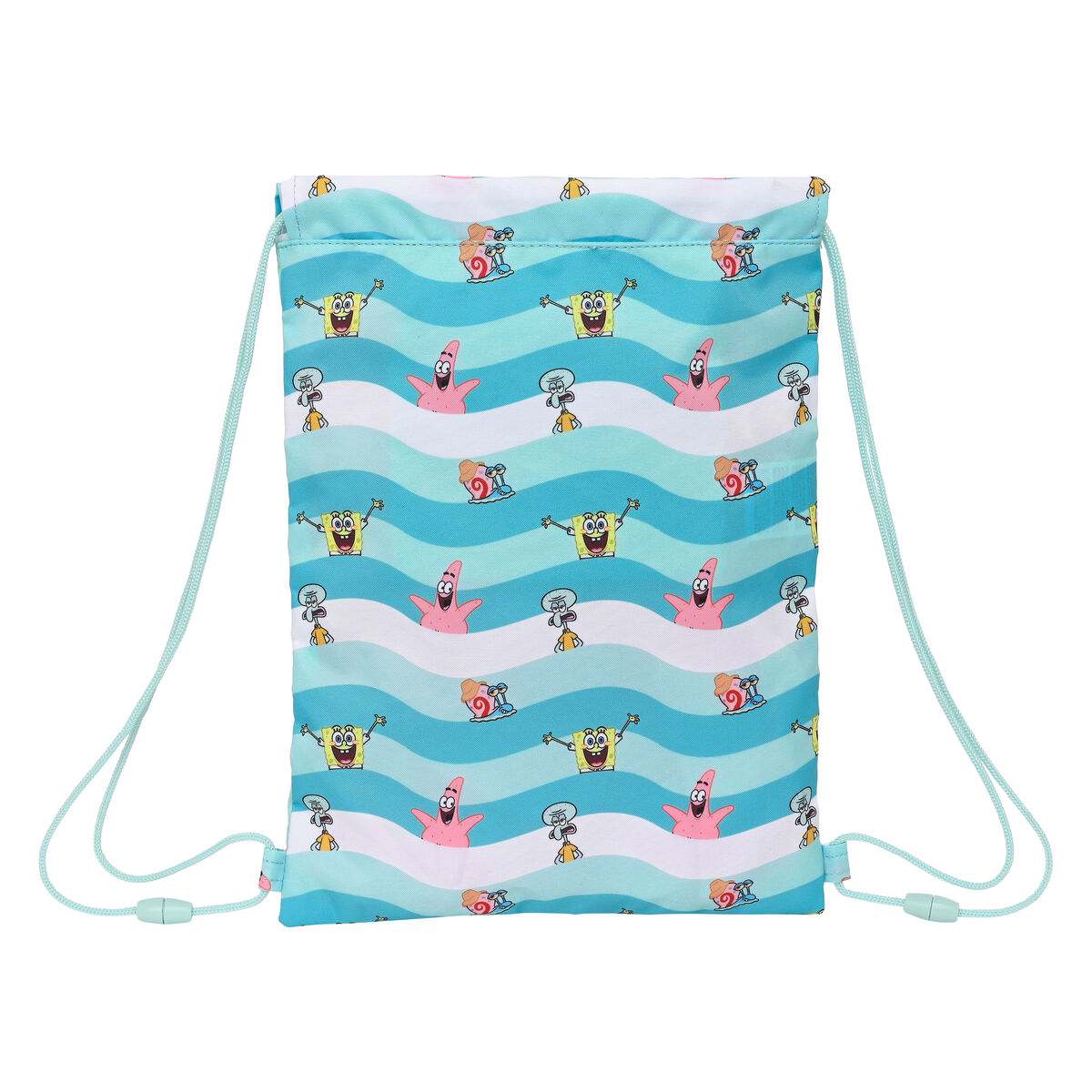 Skopåse med remmar Spongebob Stay positive Blå Vit 26 x 34 x 1 cm - 8