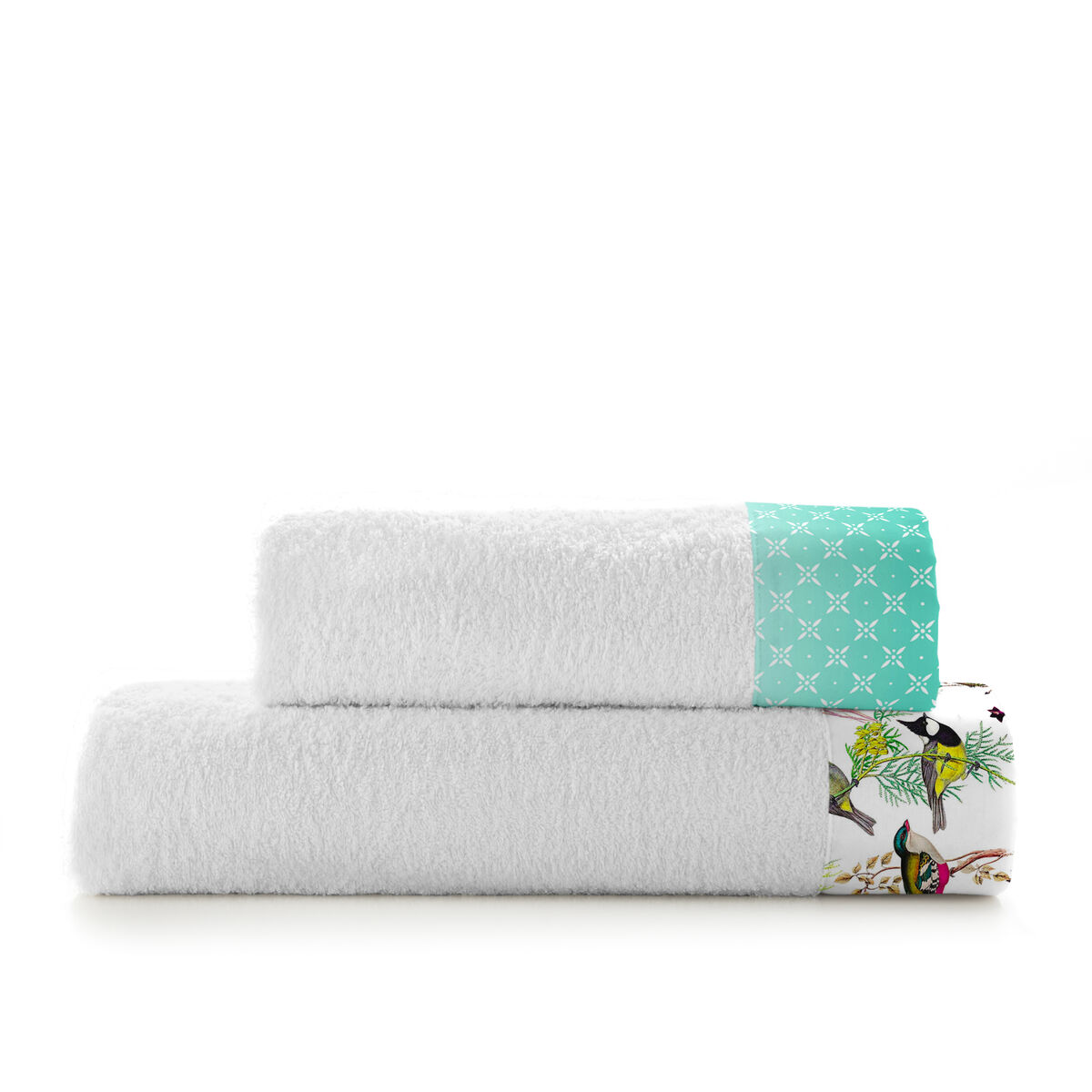 Handduksset HappyFriday Birds of paradise Multicolour 2 Delar - 2