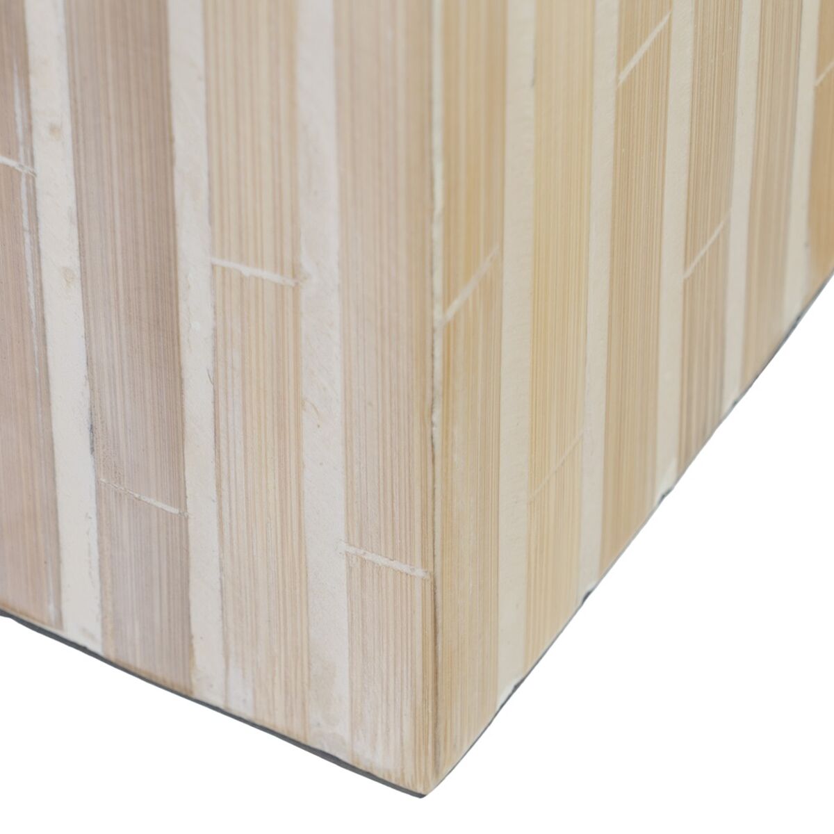 Ljusstakar Beige Bambu Trä MDF 10,5 x 10,5 x 16 cm - 4