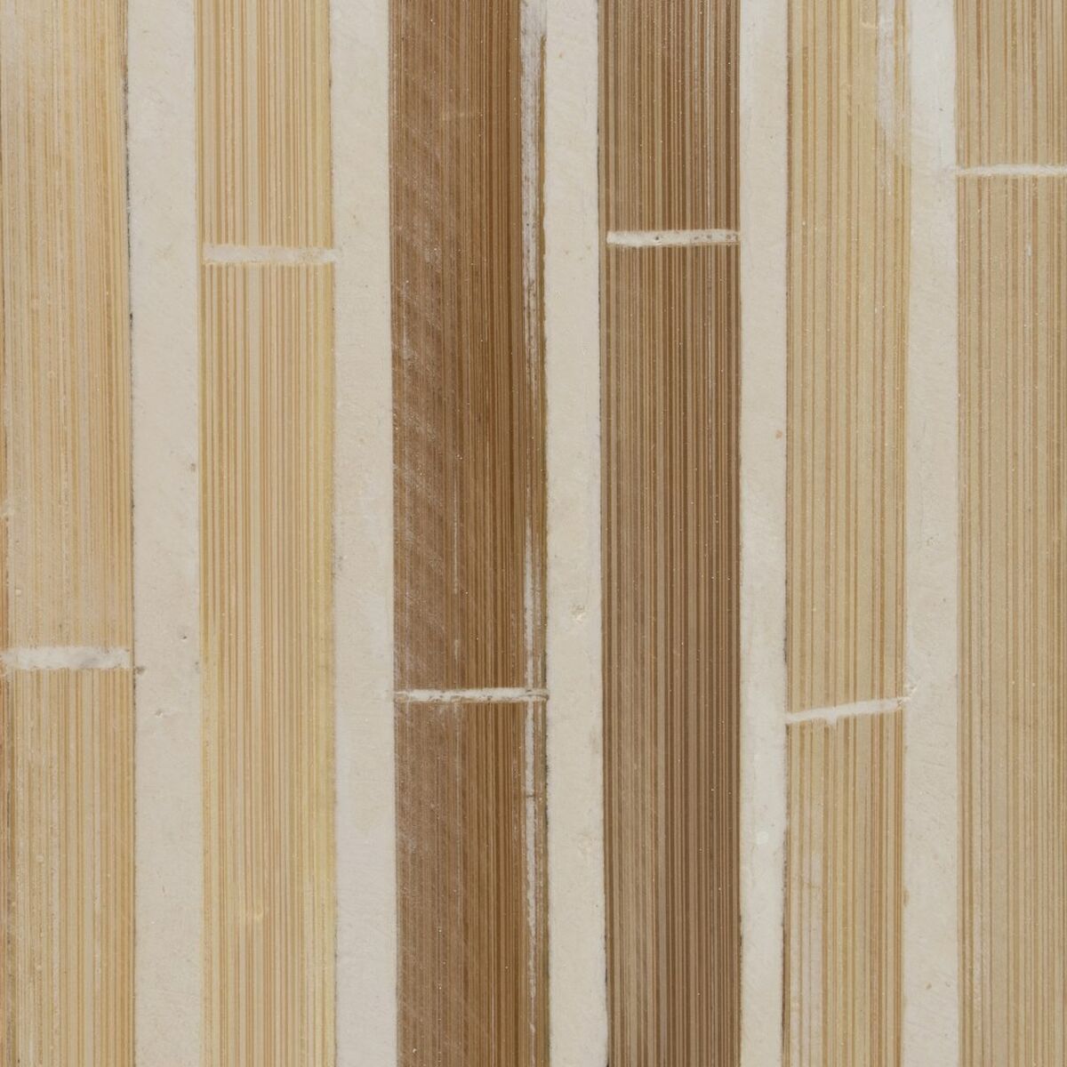 Ljusstakar Beige Bambu Trä MDF 10,5 x 10,5 x 16 cm - 3