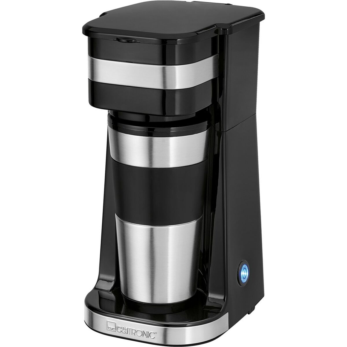 Italiensk Kaffepanna Clatronic KW 3733 Svart Stål Rostfritt stål 1 Kopp