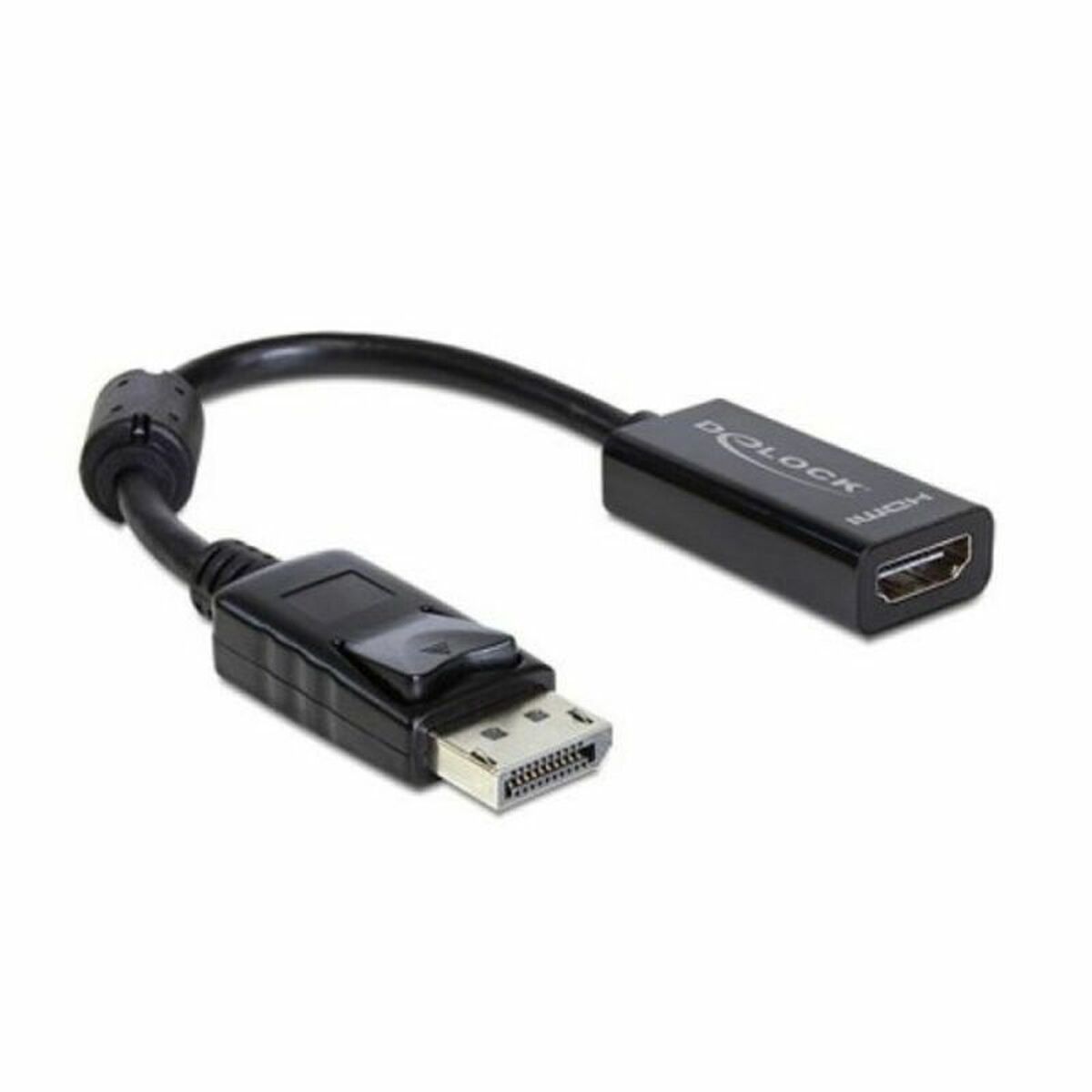 DisplayPort till HDMI Adapter DELOCK Adaptador DisplayPort > HDMI 13 cm Svart - 4