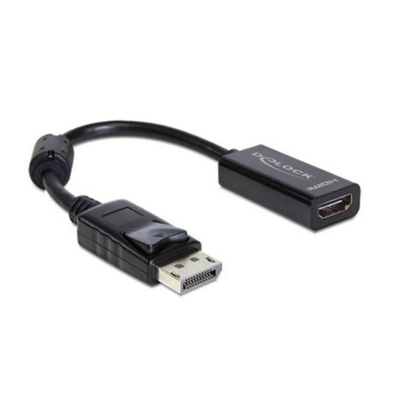 DisplayPort till HDMI Adapter DELOCK Adaptador DisplayPort > HDMI 13 cm Svart - 2