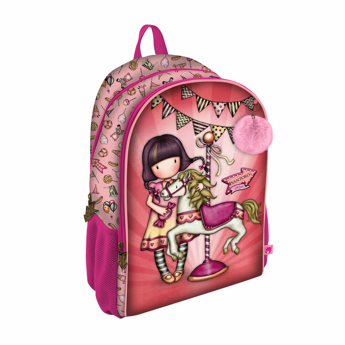 Skolryggsäck Gorjuss Carousel Lax 31.5 x 44 x 22.5 cm