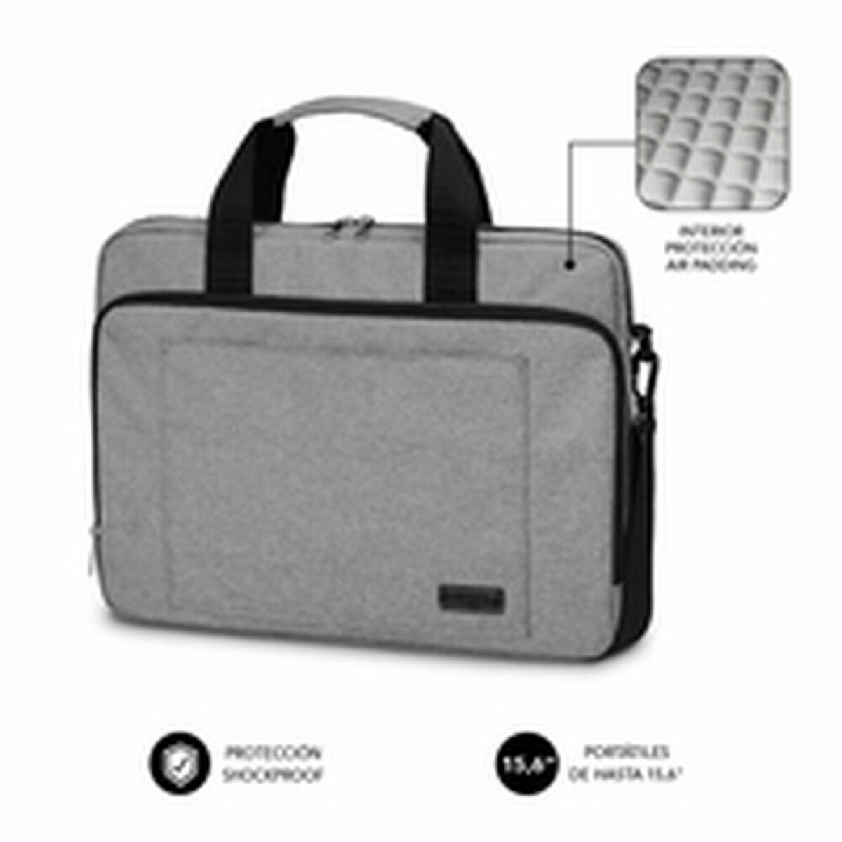 Laptopväska Subblim SUB-LB-4APLB10 Grå 15,6" - 2