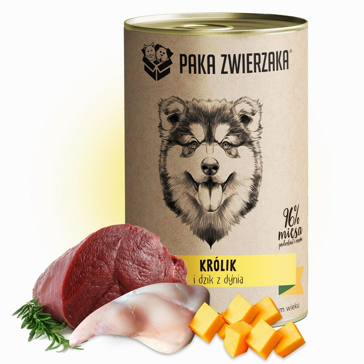 Våt mat Paka Zwierzaka Rabbit and boar with pumpkin Vildsvin 400 g - 2