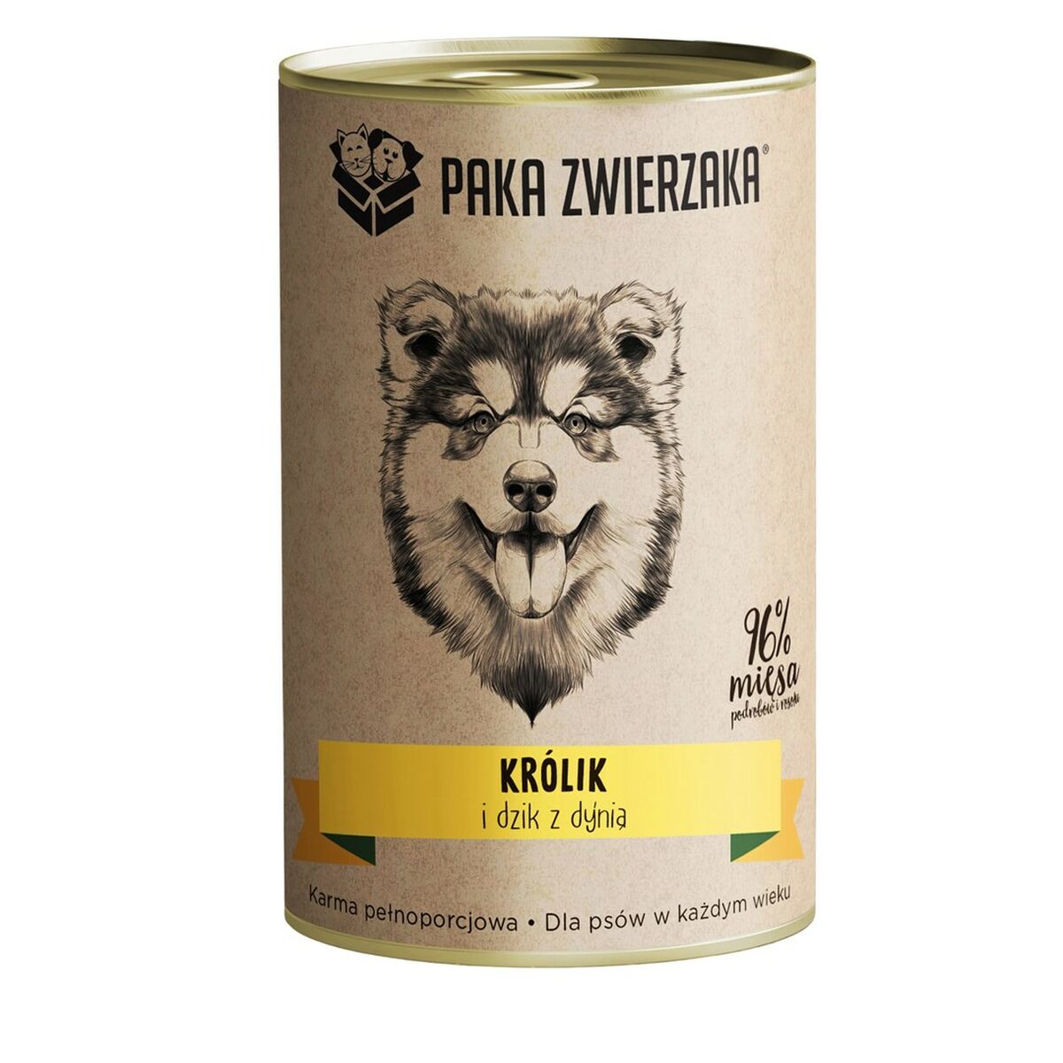 Våt mat Paka Zwierzaka Rabbit and boar with pumpkin Vildsvin 400 g