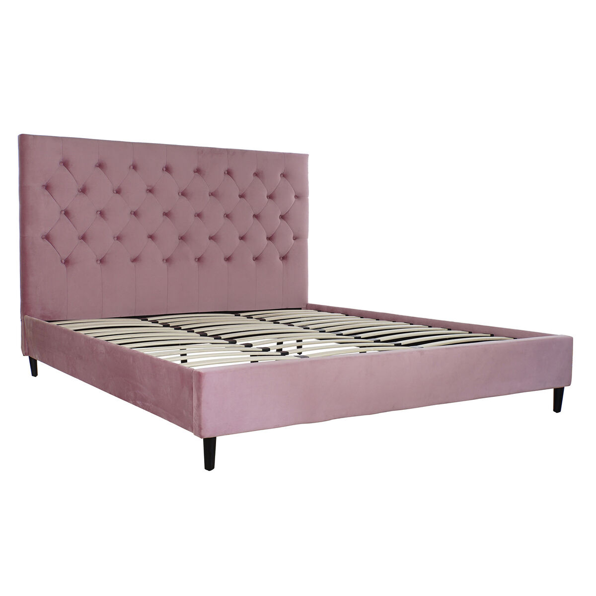 Säng DKD Home Decor Trä Metall Rosa 180 x 200 cm 187 x 210 x 137 cm