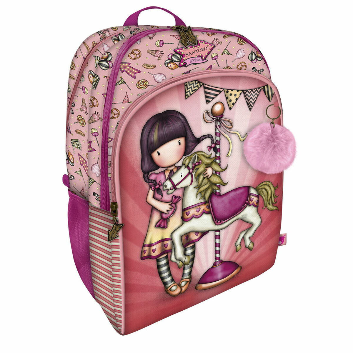Skolryggsäck Gorjuss Carousel Lax 34.5 x 43.5 x 22 cm - 3