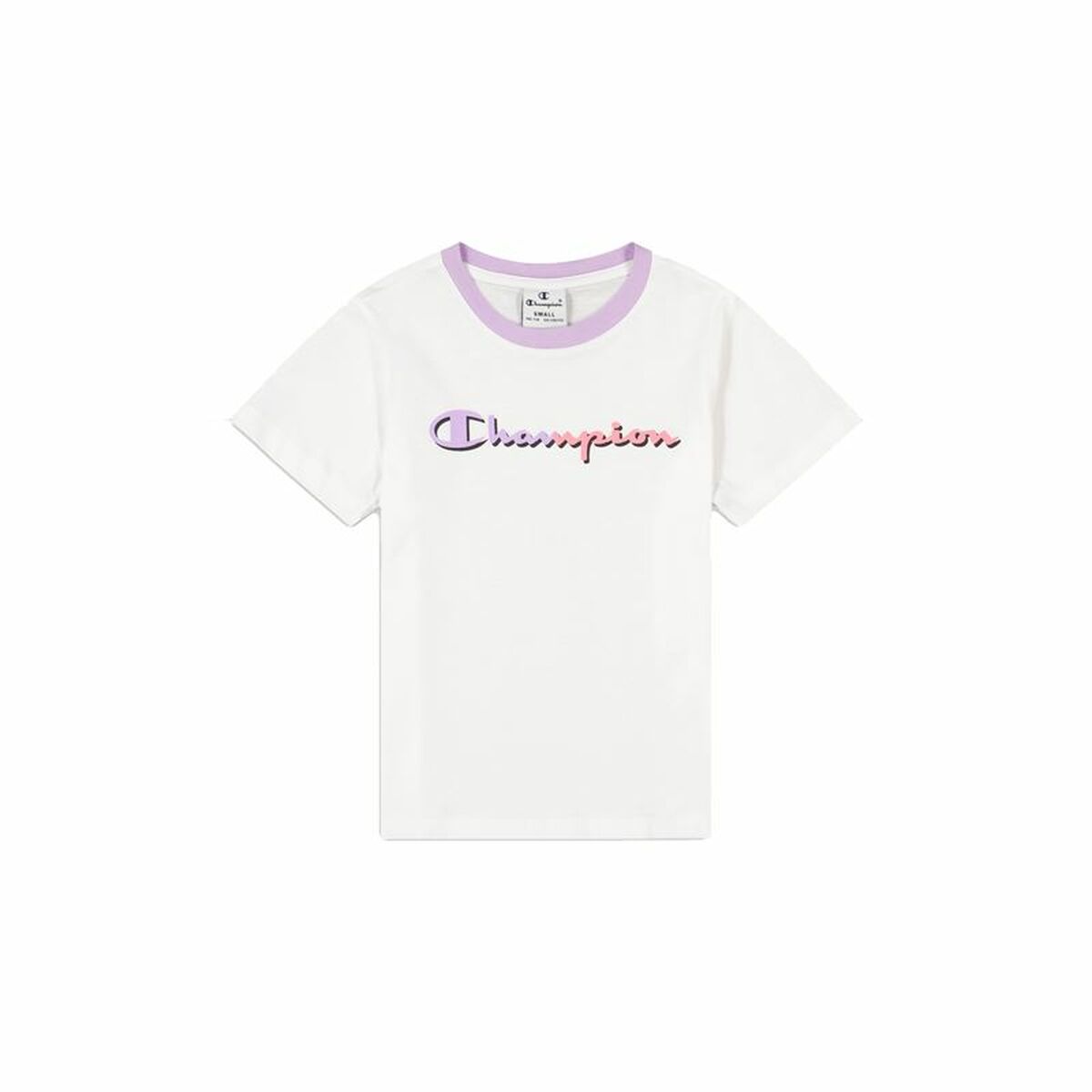 Barn T-shirt med kortärm Champion Crewneck Vit
