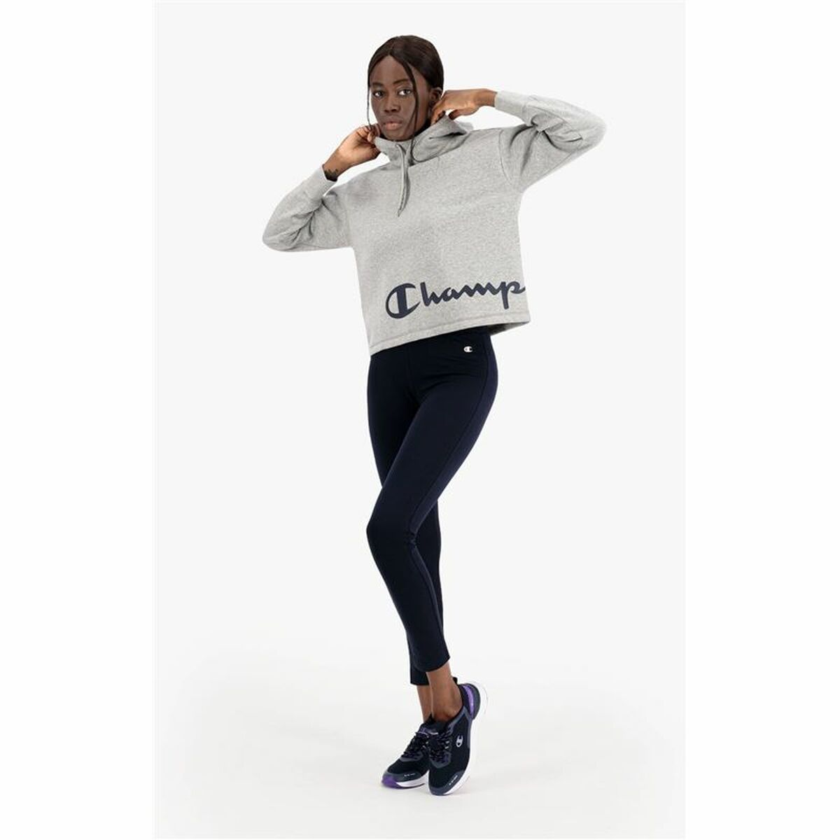 Sport-leggings, Dam Champion C Logo Stretch Mörkblå XS - 4