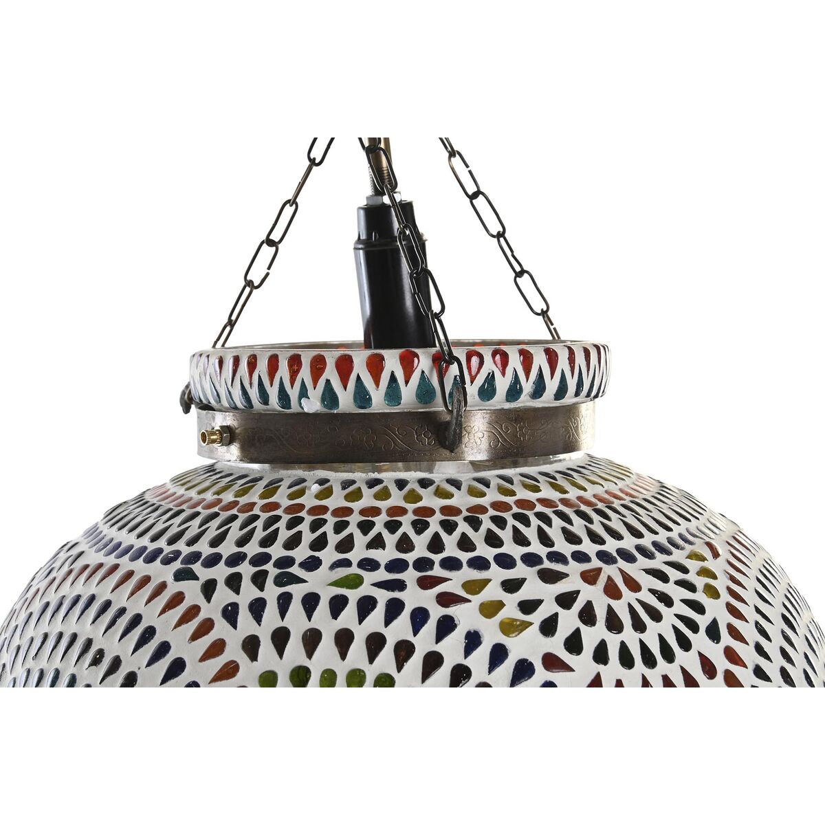 Taklampa DKD Home Decor Glas Multicolour 25 W 29 x 29 x 29 cm (2 antal) - 6