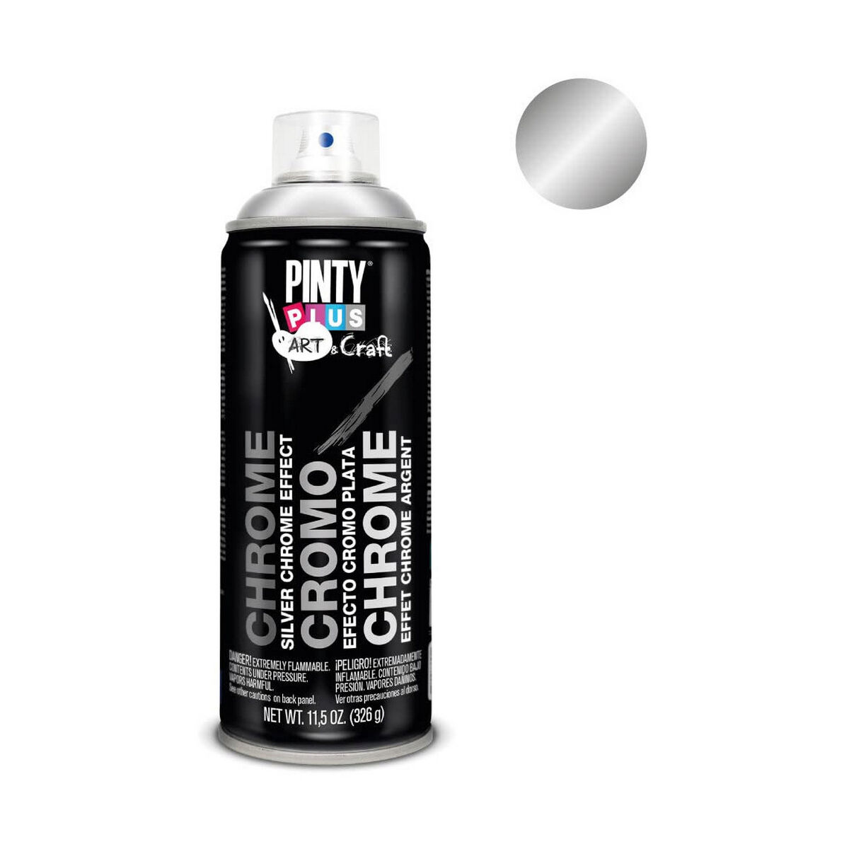Sprejfärg Pintyplus Art & Craft C150 Krom 400 ml Silvrig - 4