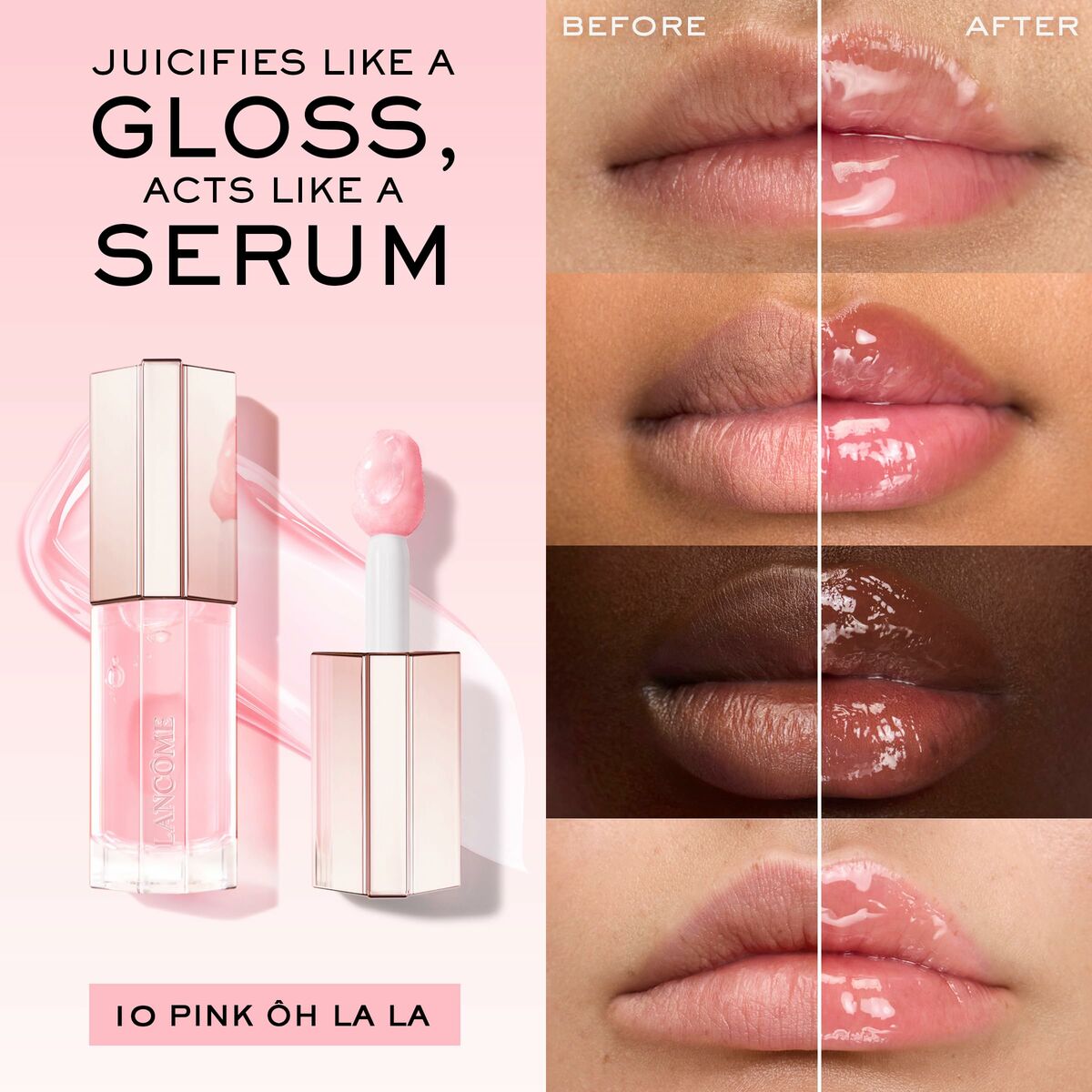 Läppstift Lancôme IDÔLE MAKE-UP Nº 10-Pink Oh La La 9 ml - 2