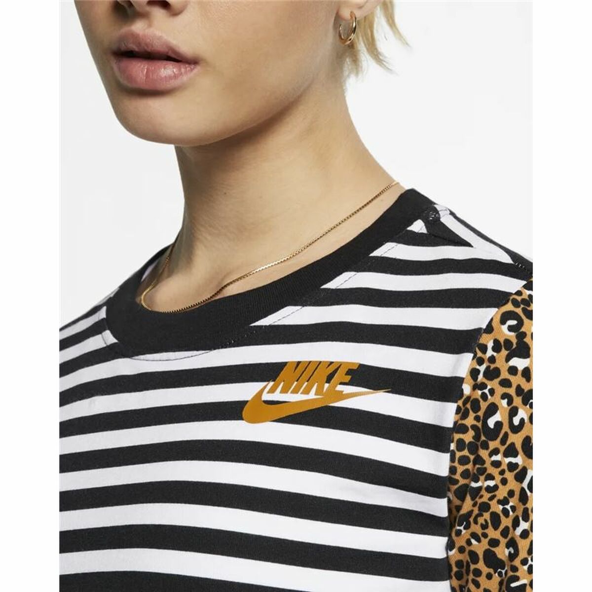T-shirt med lång ärm Dam Nike Animal Print - 3