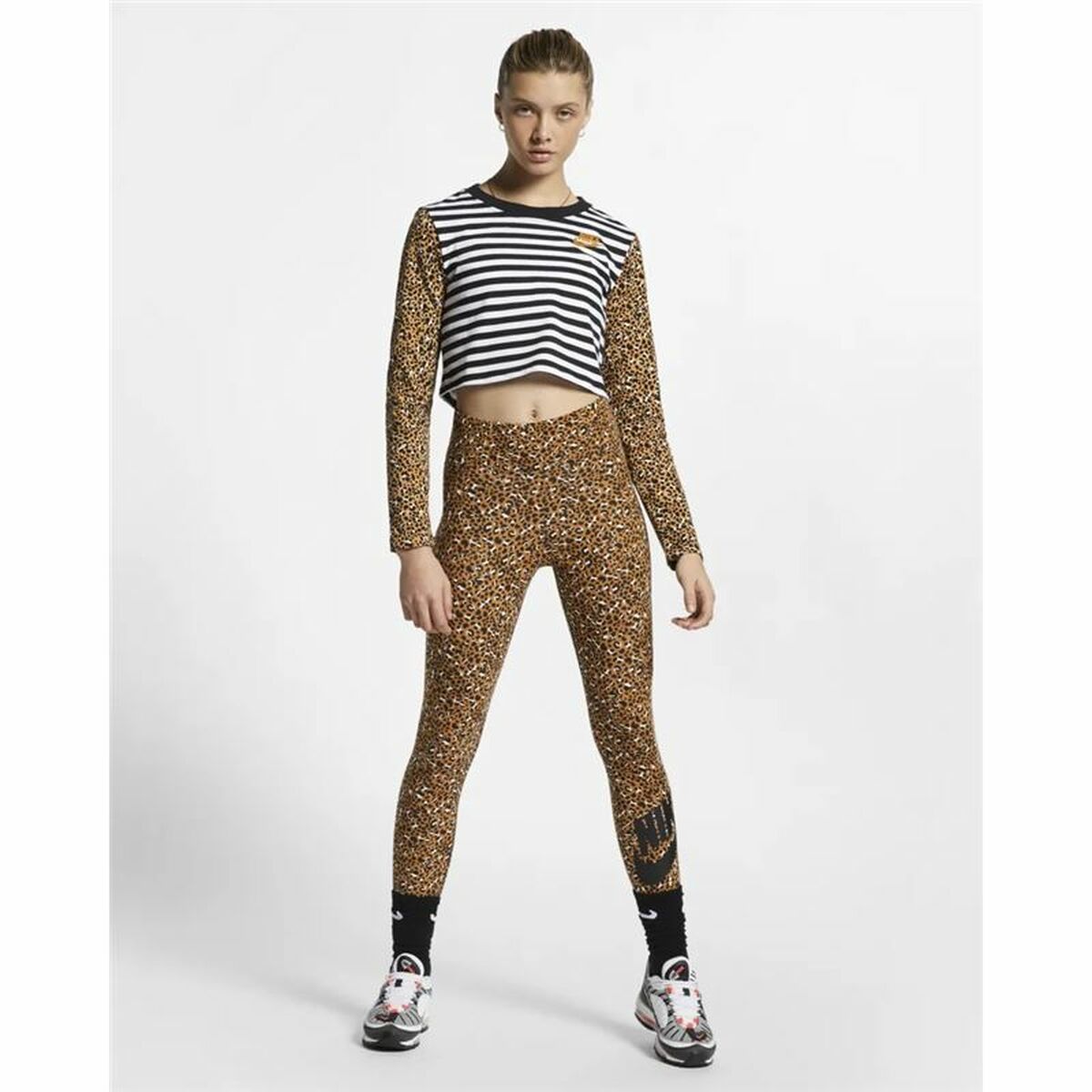 T-shirt med lång ärm Dam Nike Animal Print - 2