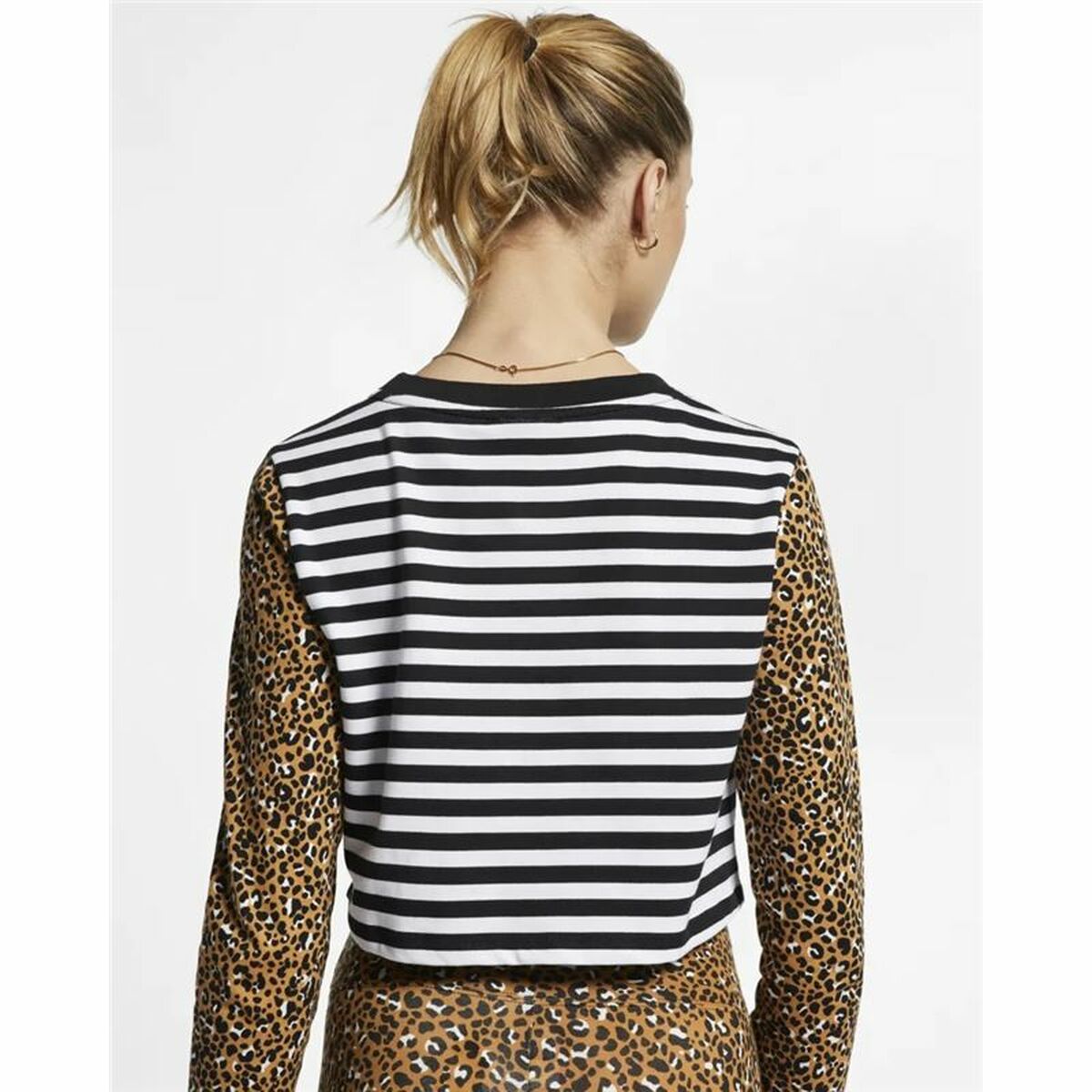 T-shirt med lång ärm Dam Nike Animal Print - 4