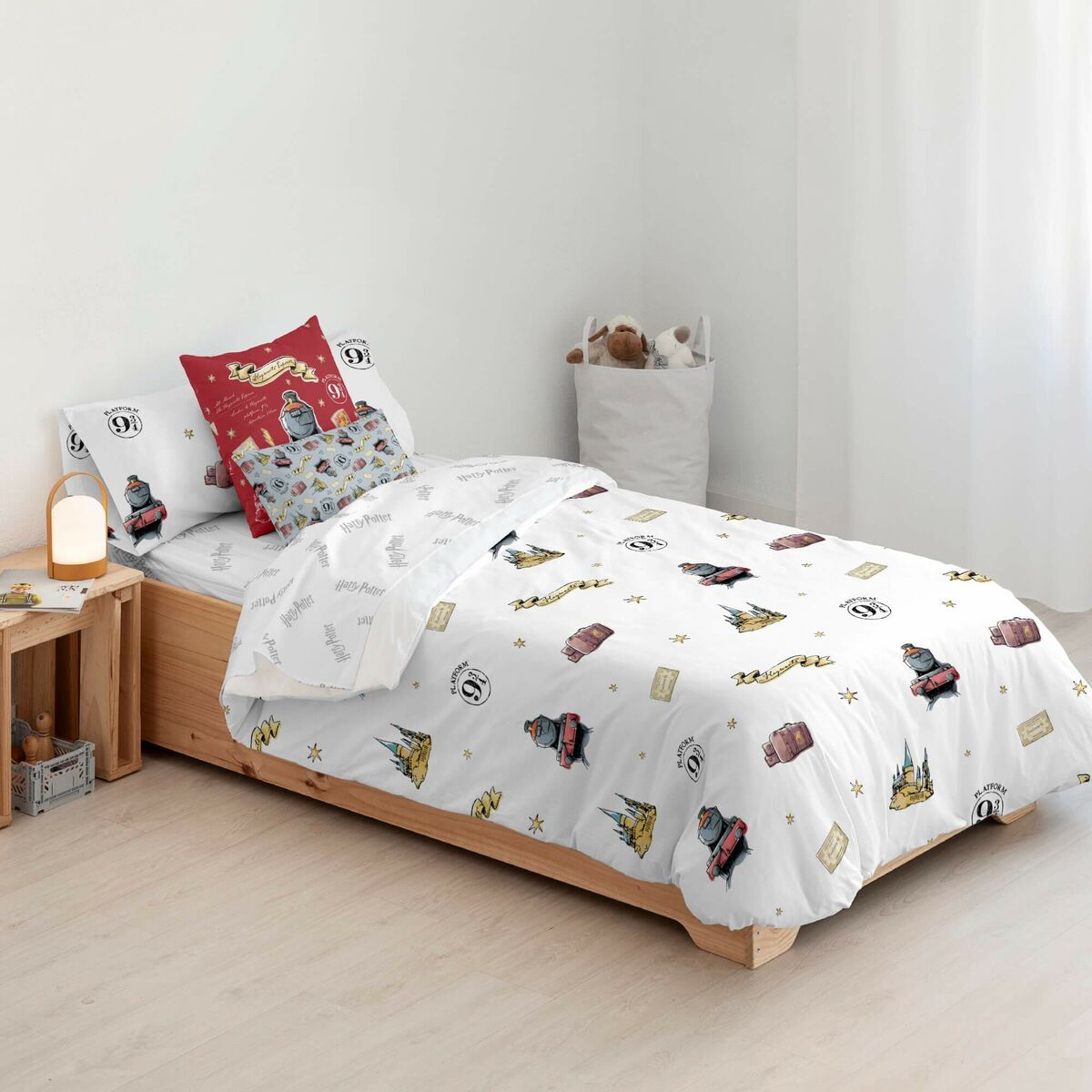 Påslakan Harry Potter Platform 9 3/4 Multicolour 175 Trådar 155 x 220 cm Säng 90 - 6