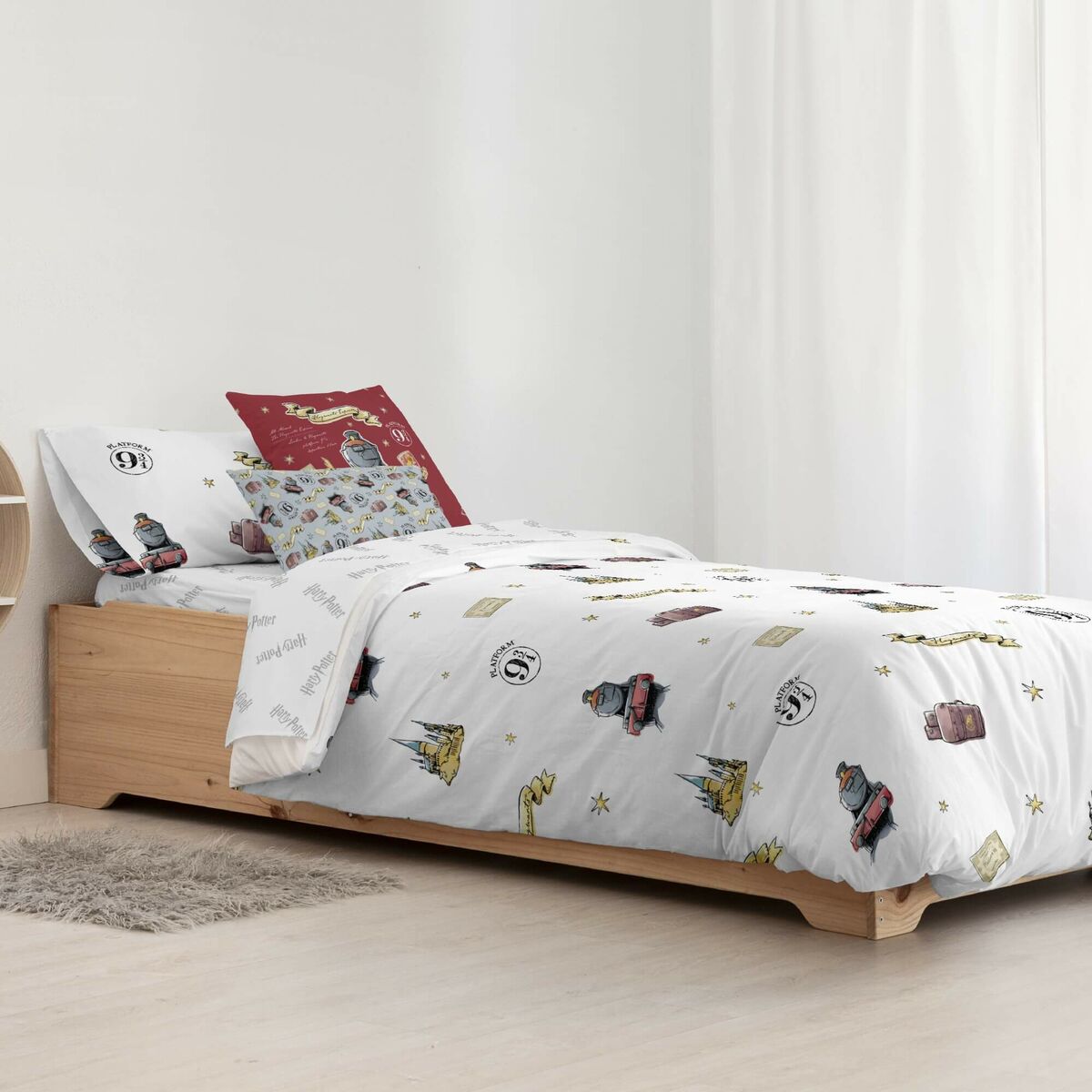 Påslakan Harry Potter Platform 9 3/4 Multicolour 175 Trådar 155 x 220 cm Säng 90 - 3