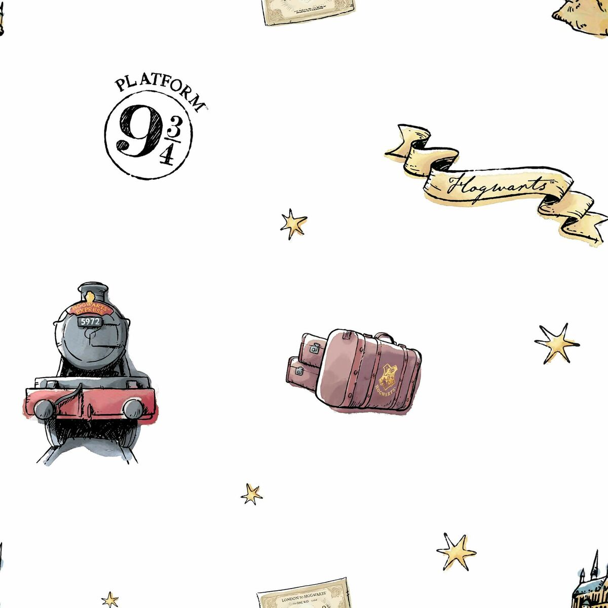 Påslakan Harry Potter Platform 9 3/4 Multicolour 175 Trådar 155 x 220 cm Säng 90 - 4