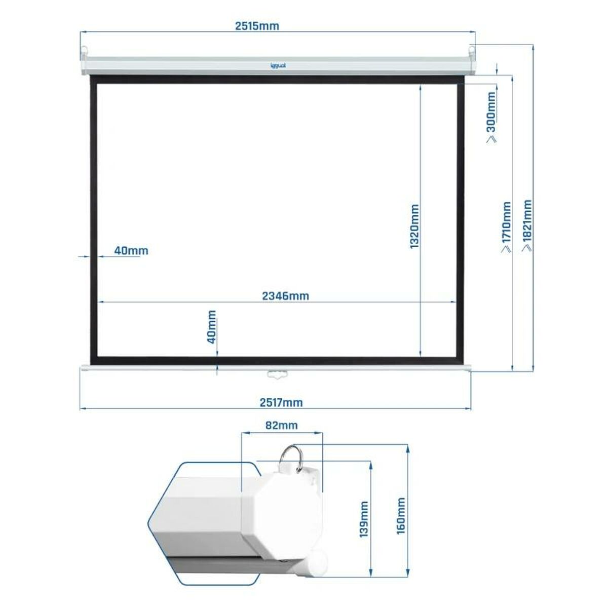 Projektionsduk iggual IGG319284 106" - 2