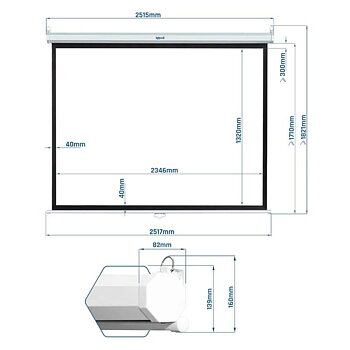 Projektionsduk iggual IGG319284 106"
