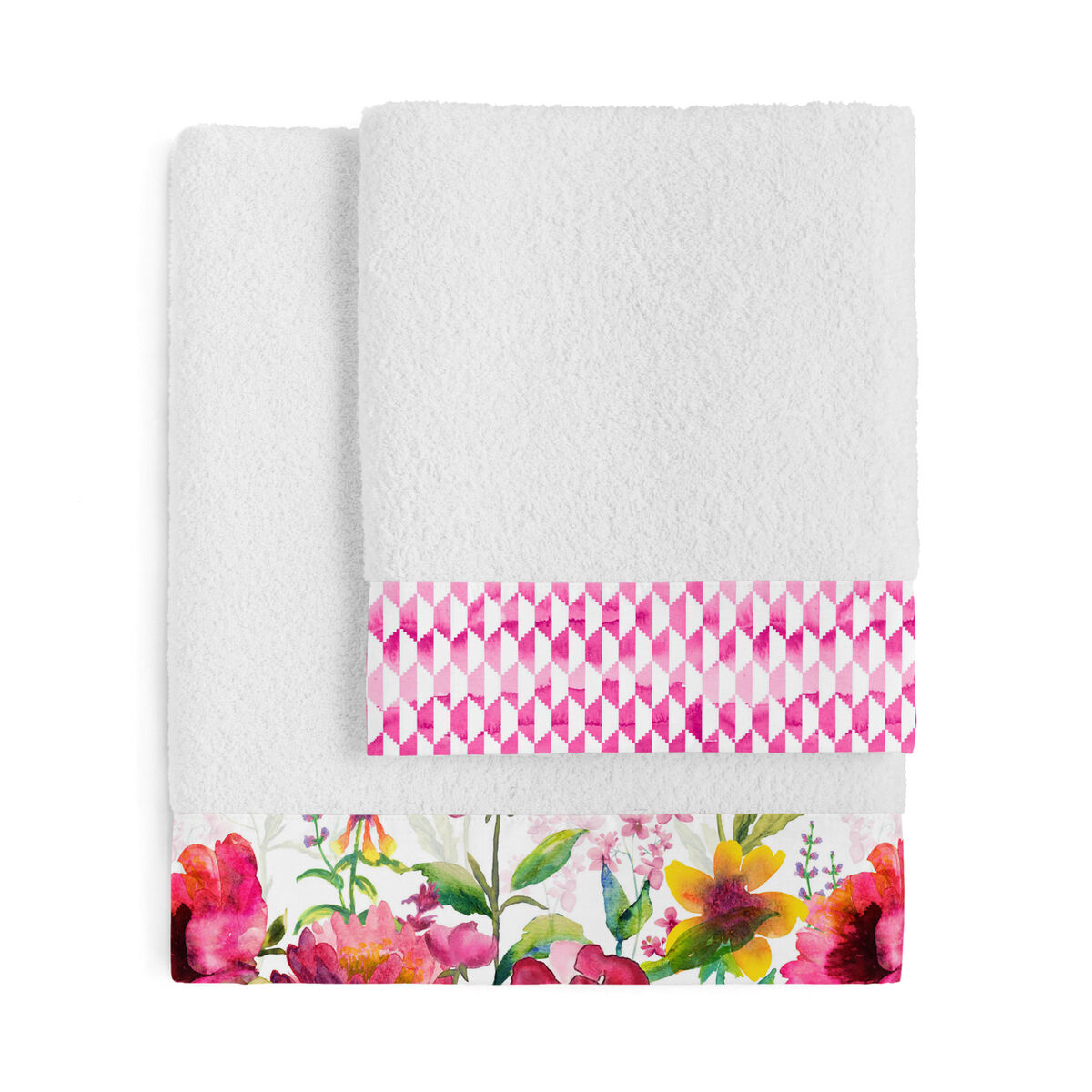 Handduksset HappyFriday Cassia Multicolour 2 Delar