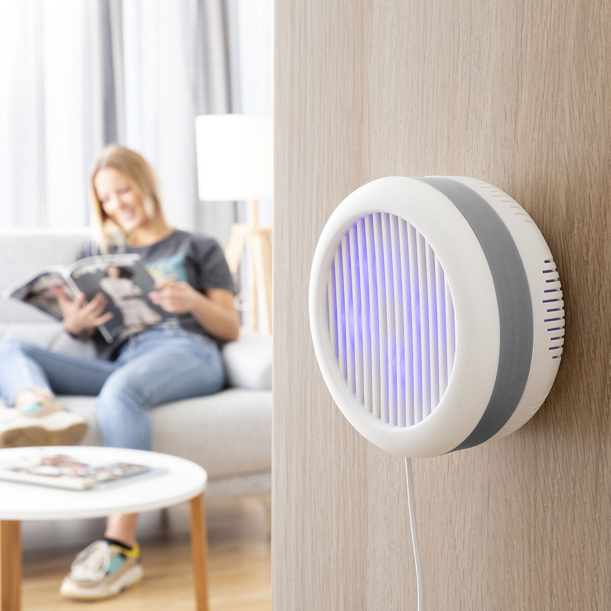 Myggavvisande lampa med insug och väggstöd KL Lite InnovaGoods - 2