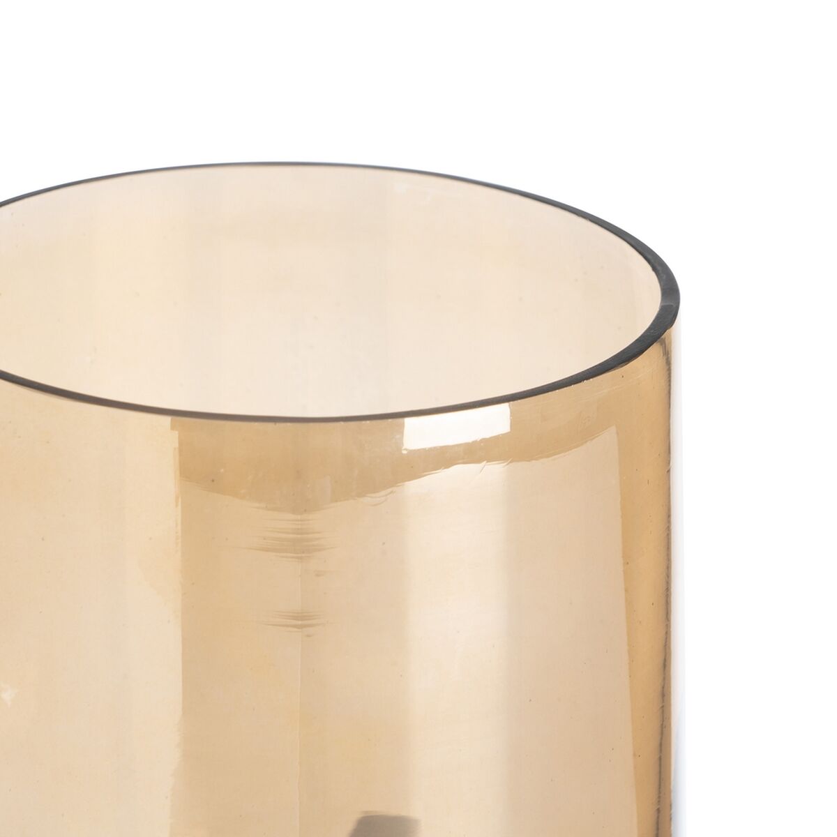 Ljusstakar Gyllene Glas Stål 12 x 12 x 23 cm - 3
