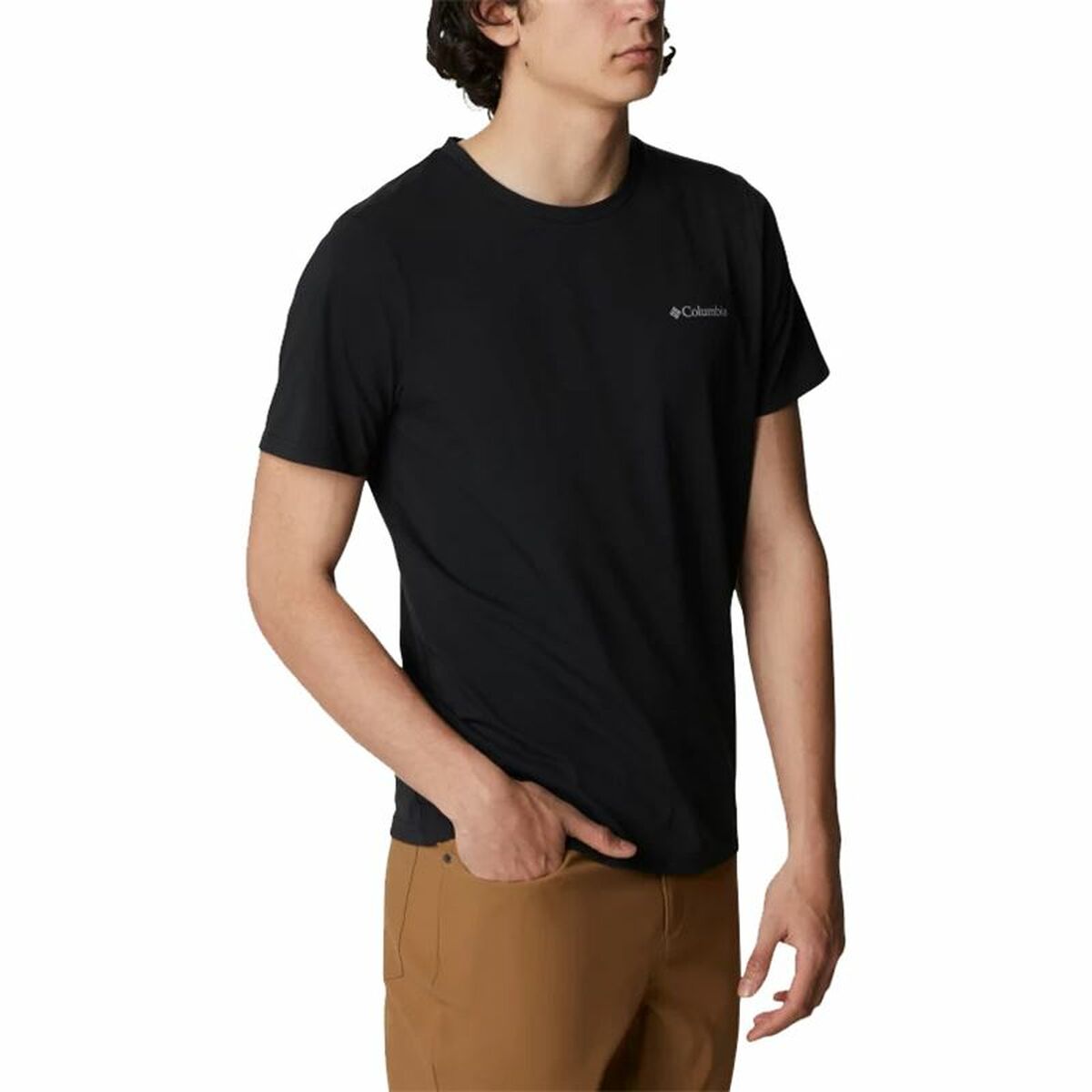 T-shirt med kortärm Herr Columbia Sun Trek Svart Män - 3