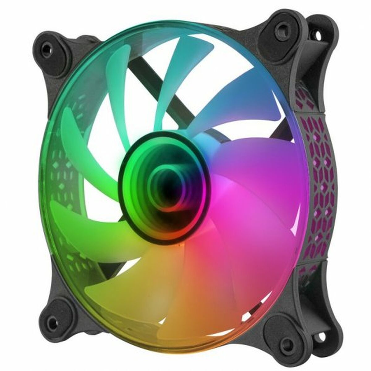 Lådfläkt Mars Gaming MF3D Ø 12 cm ARGB Svart (1 antal) - 3