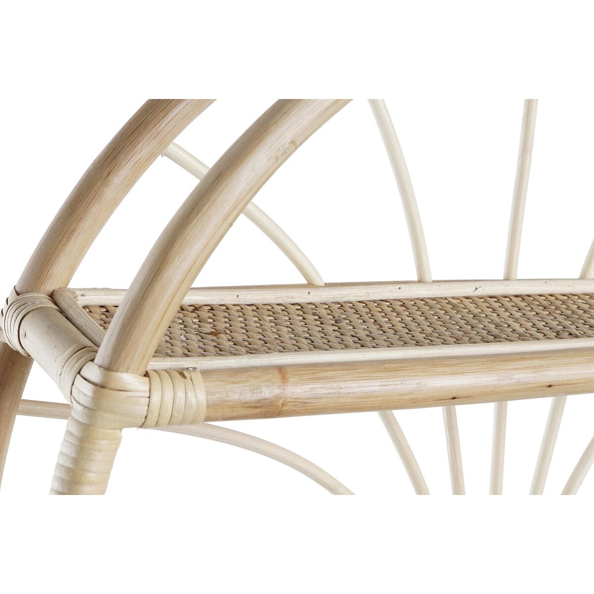 Bokhylla DKD Home Decor Vägg Naturell Rattan 2 Hyllor (60 x 14 x 60 cm) - 3