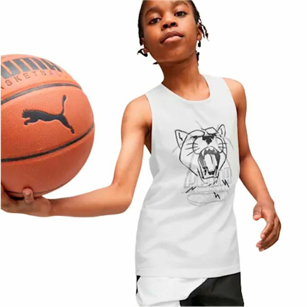 Baskettröja Puma Tank B Vit - 5
