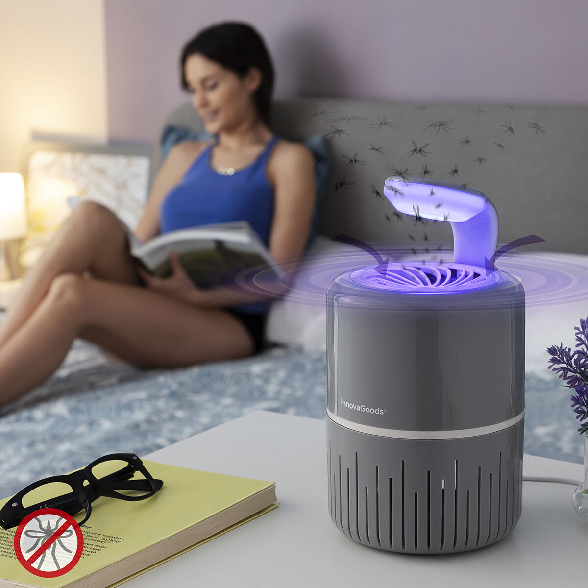 Myggavvisande lampa med insugningsfunktion KL Drain InnovaGoods - 8