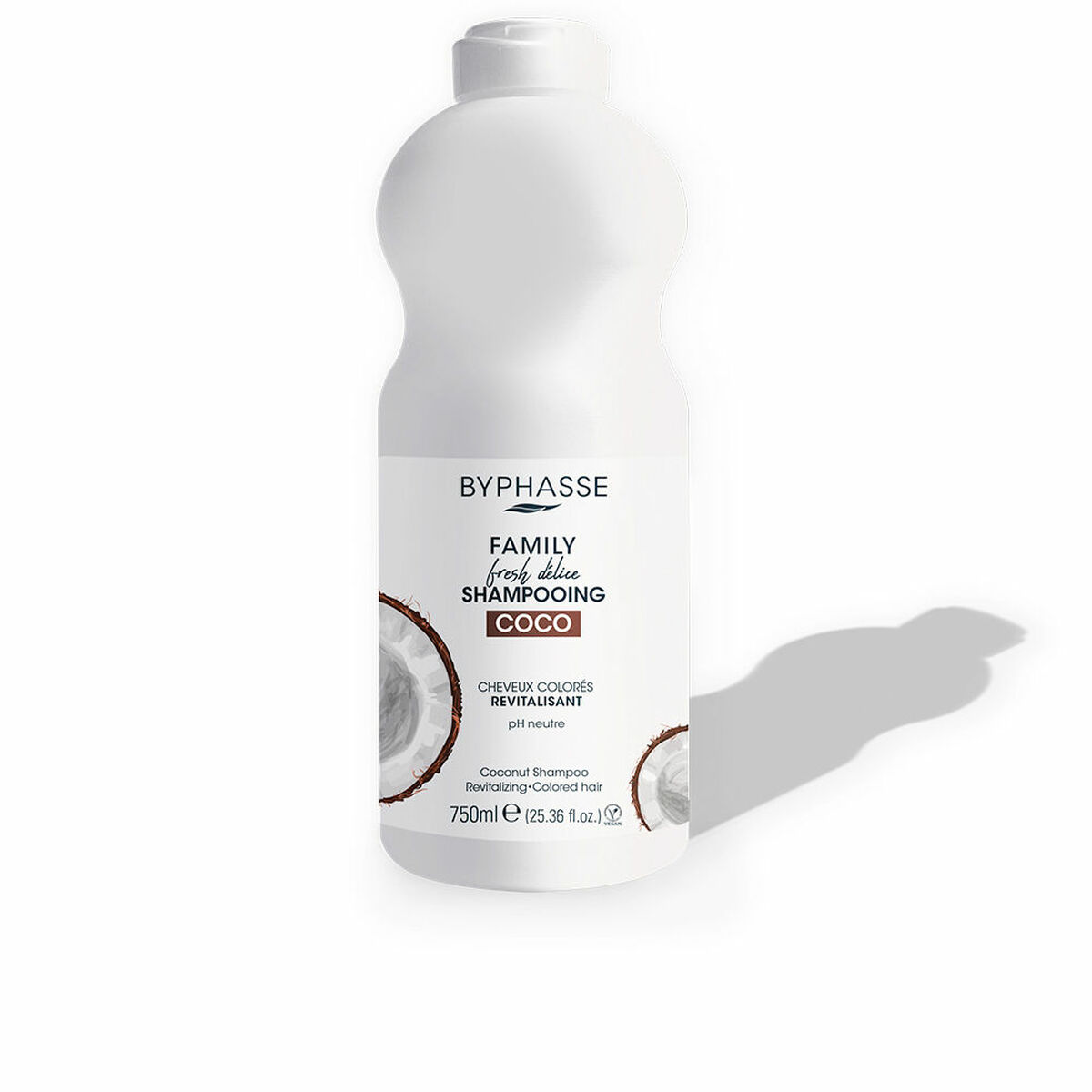 Vitaliserande schampo Byphasse Family Fresh Delice 750 ml Kokosnöt