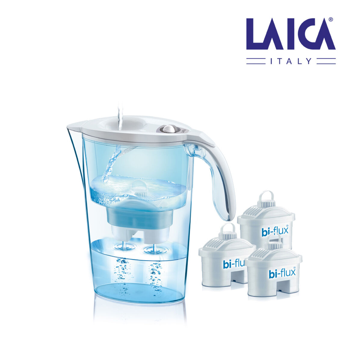 Filtreringskanna LAICA Bi-Flux J9047WS Pack Filter x 3 Transparent polypropen (2,3 L) - 2