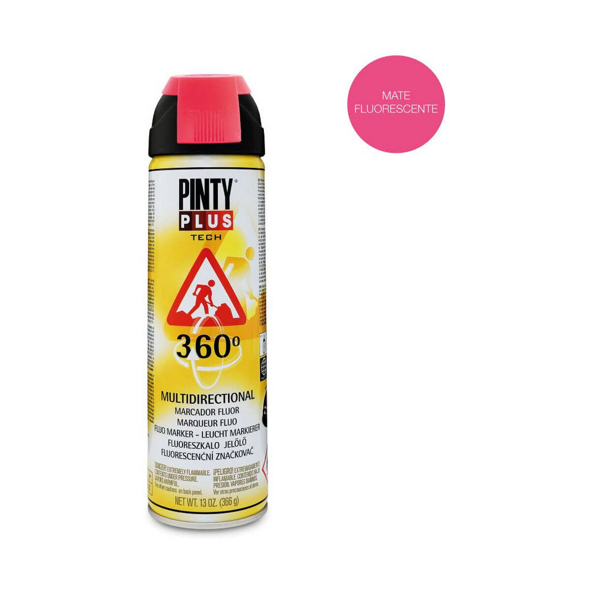 Sprejfärg Pintyplus Tech T107 360º Röd 500 ml - 2