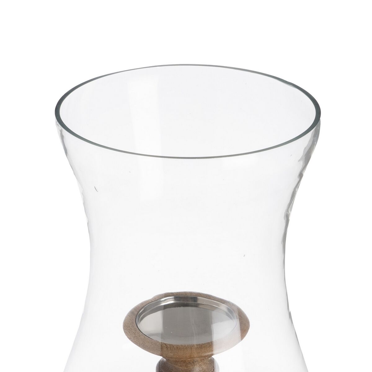 Ljusstakar Naturell Trä Glas 20 x 20 x 68 cm - 3