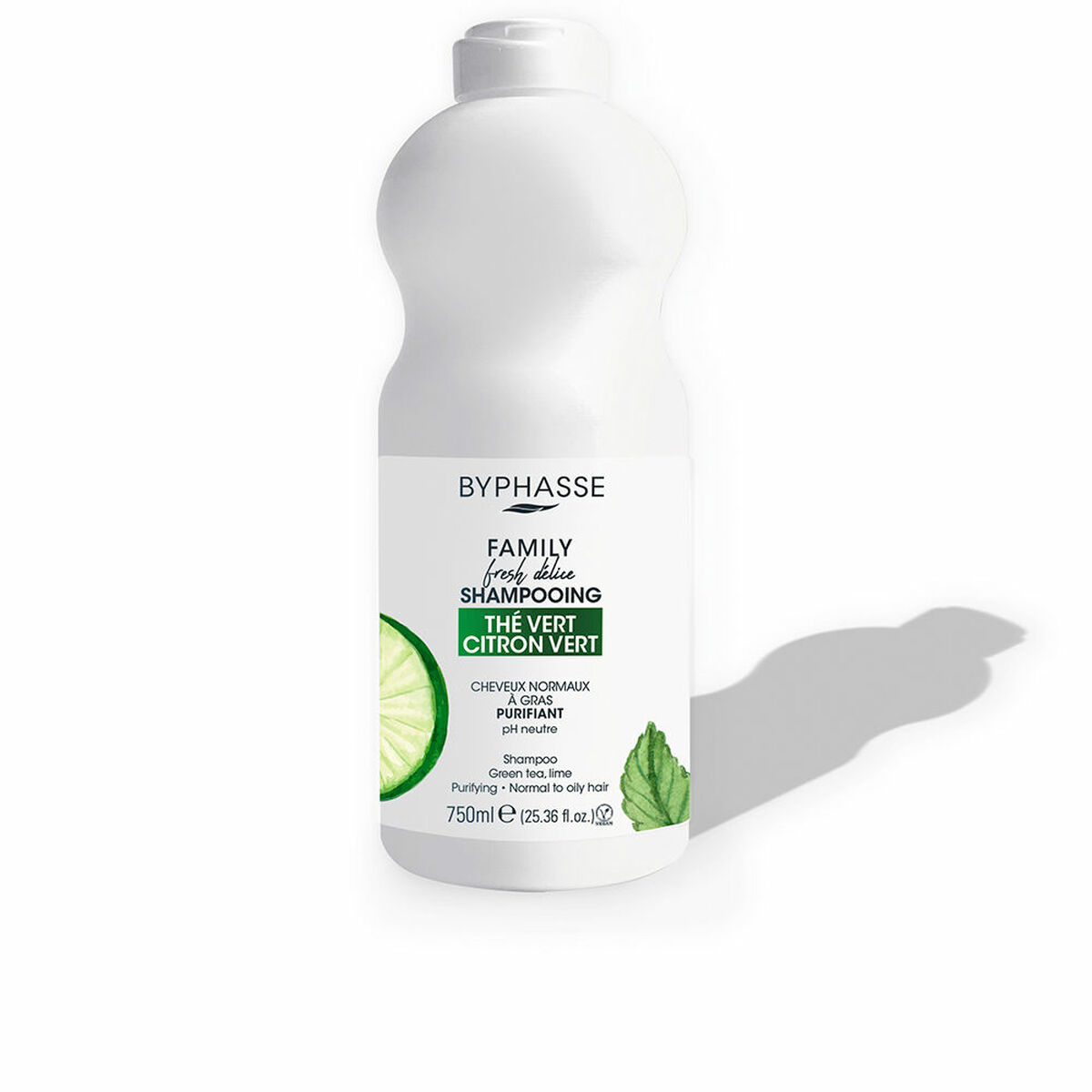 Rengöring schampo Byphasse Family Fresh Delice 750 ml Grönt te Lime