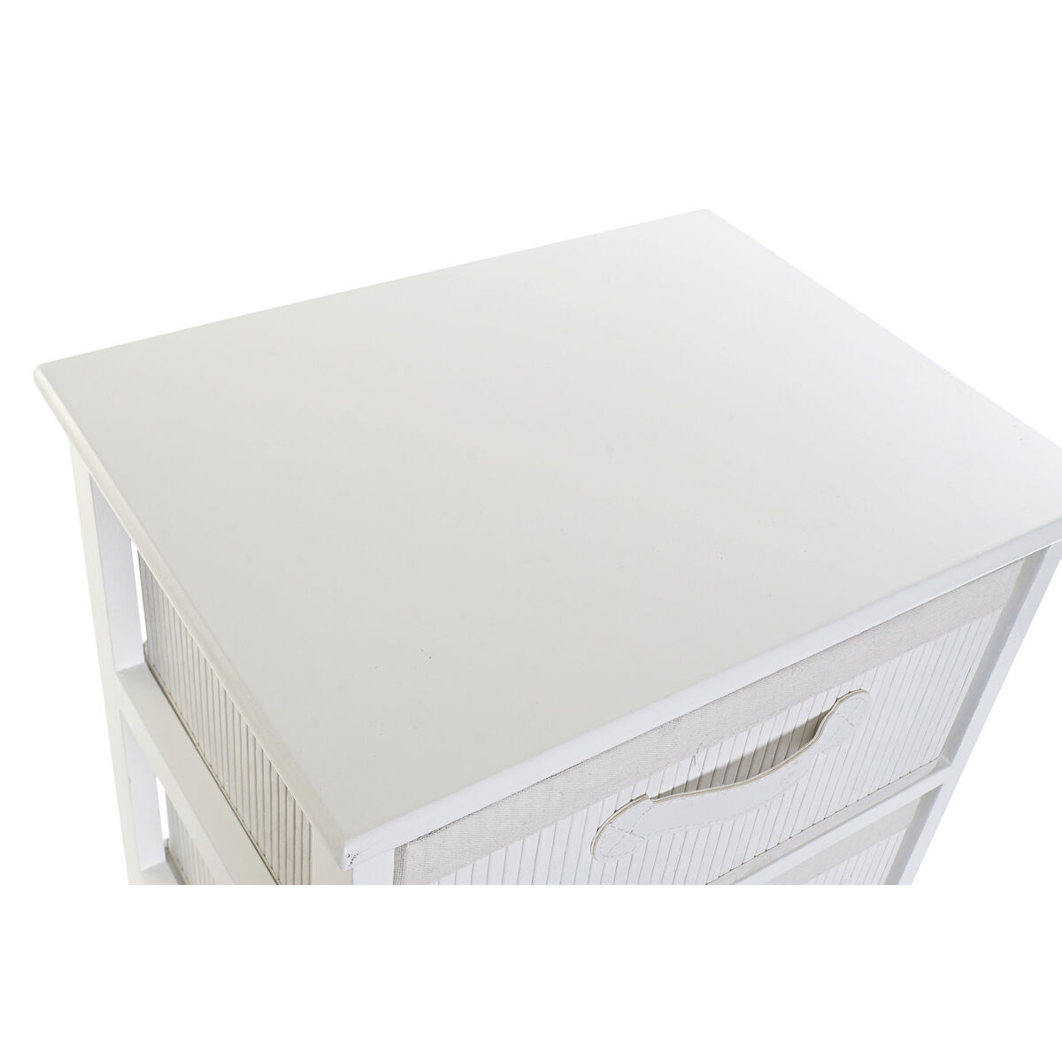 Byrå DKD Home Decor Vit Bambu Paulowniaträ 42 x 32 x 45 cm - 4