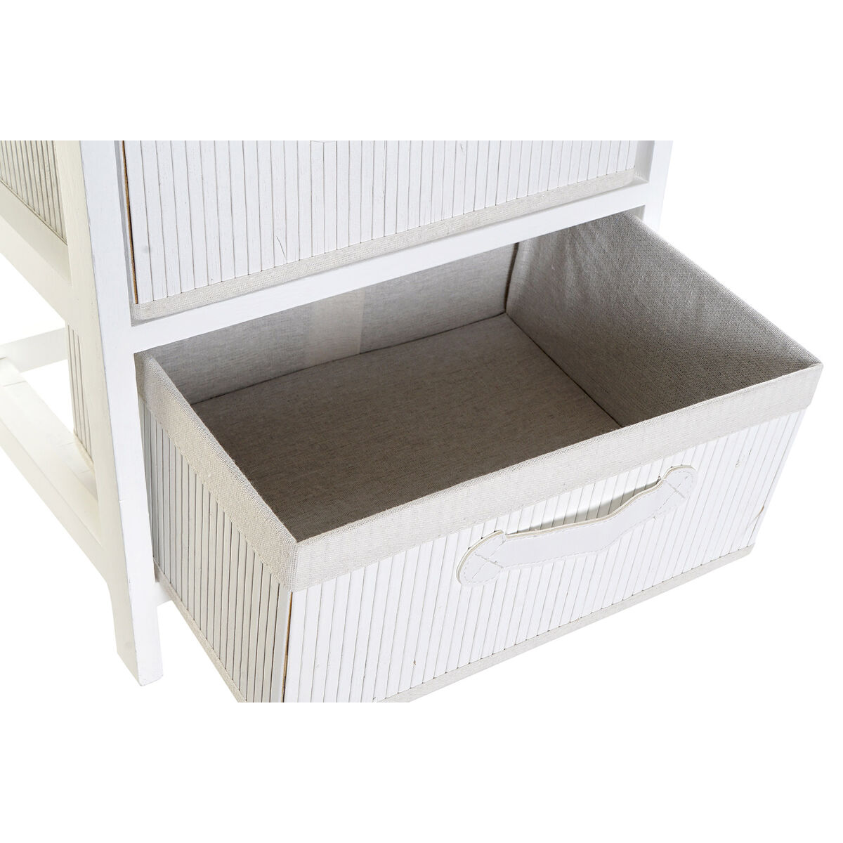 Byrå DKD Home Decor Vit Bambu Paulowniaträ 42 x 32 x 45 cm - 7