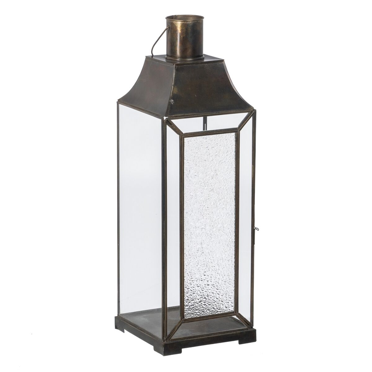 Ljusstakar Glas Gyllene Metall 17 x 17 x 54 cm