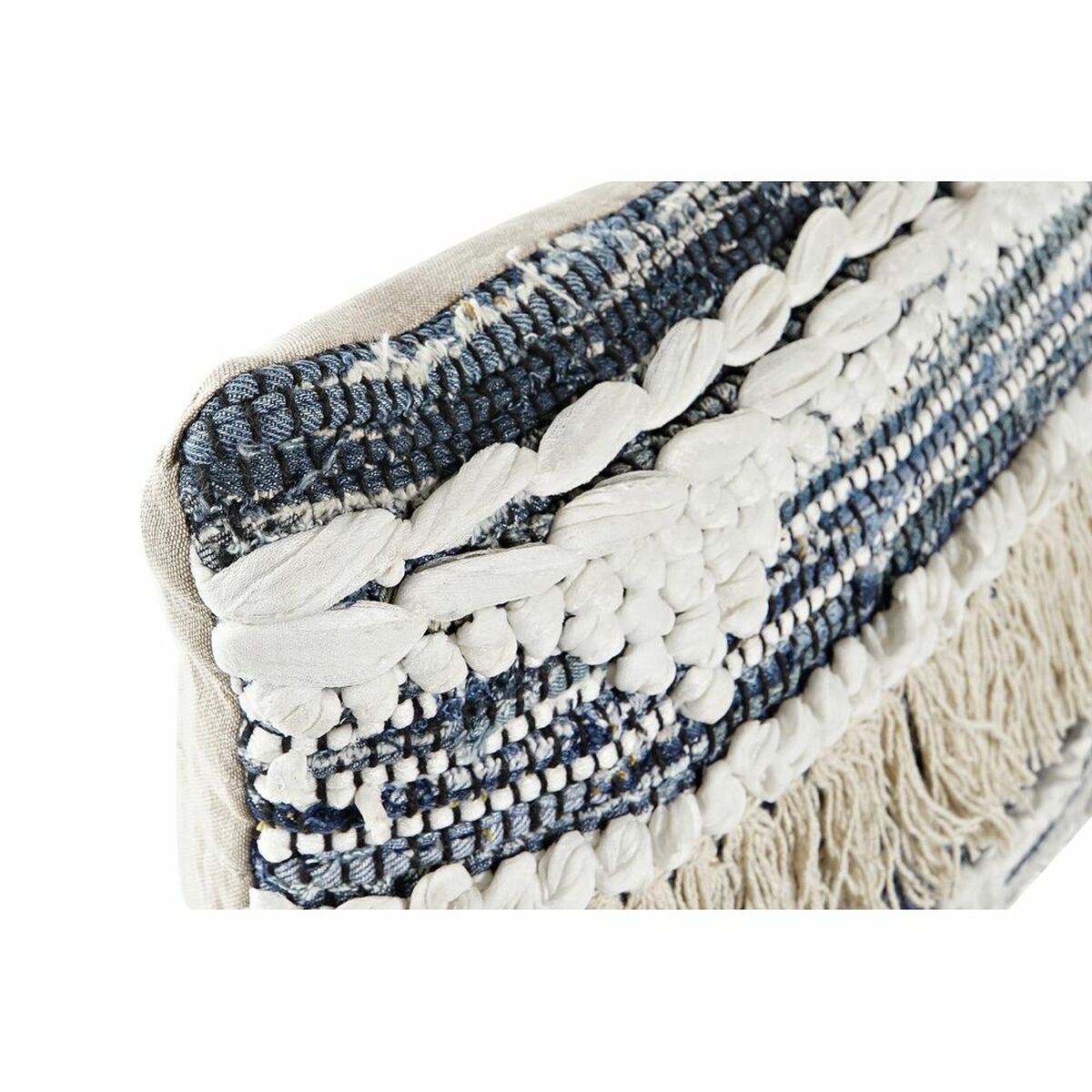 Kudde DKD Home Decor 60 x 15 x 40 cm Ränder Svart Vit - 8
