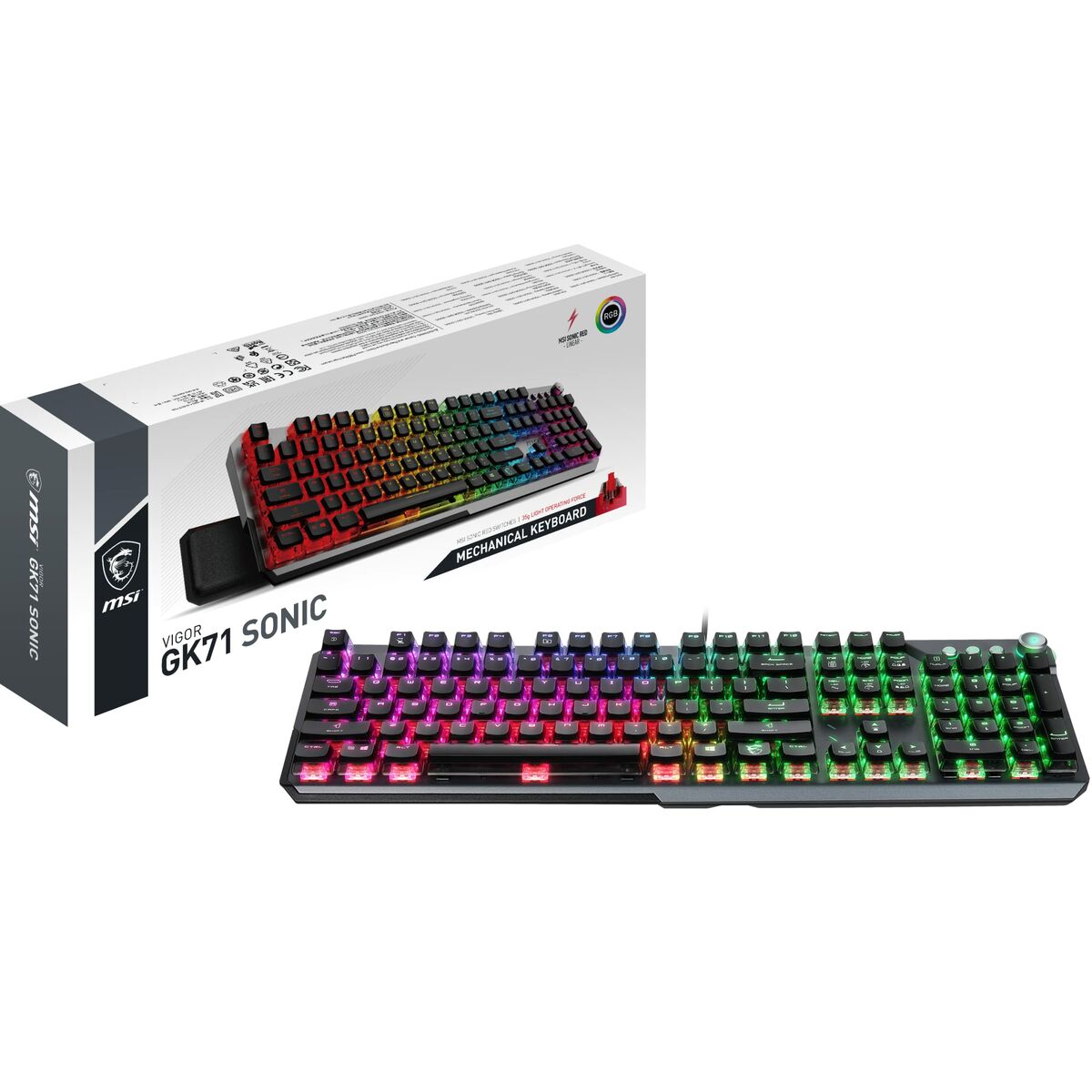 Gaming Tangentbord/ OR: Speltangentbord MSI Vigor GK71 Qwerty Spanska